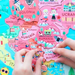 Puzle de madera mapa de Europa magnético 40 piezas - Janod