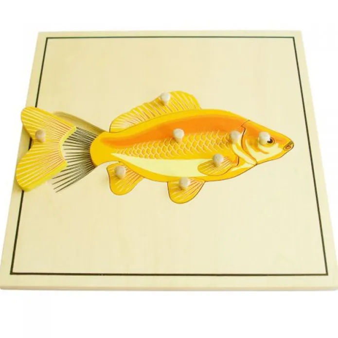Puzle de madera pez esqueleto - Montessori
