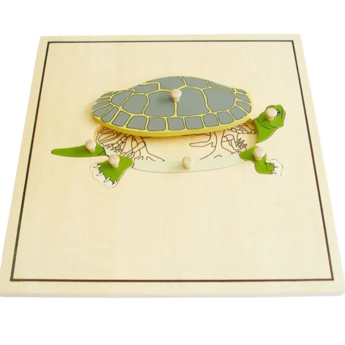 Puzle de madera tortuga esqueleto - Montessori