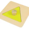 Puzle de madera triángulo amarillo - Montessori