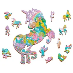 Puzle de madera Woody Unicornio encantado 48 piezas - Ludattica