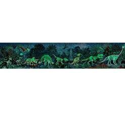 Puzle dinosaurios que brilla en la oscuridad 1,5 m 200 piezas - Hape