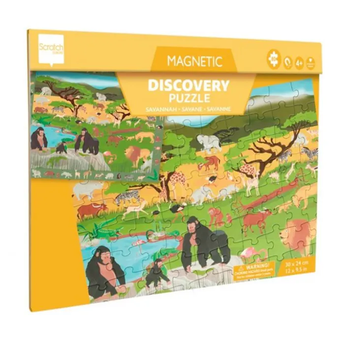 Puzle magnético Discovery Sabana 80 piezas - Scratch