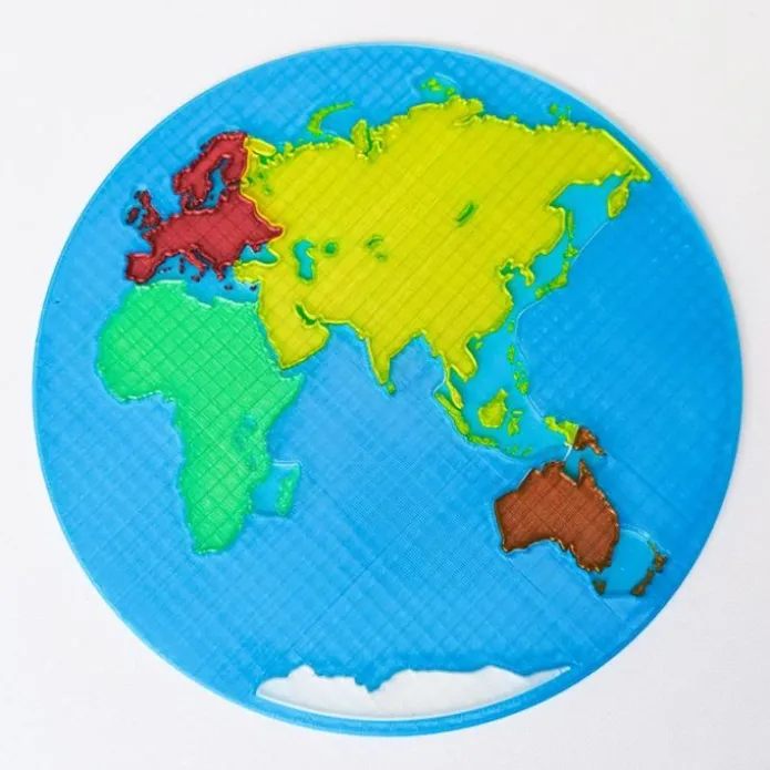 Puzle mapa del mundo planisferio translúcido - Sumando Momentos