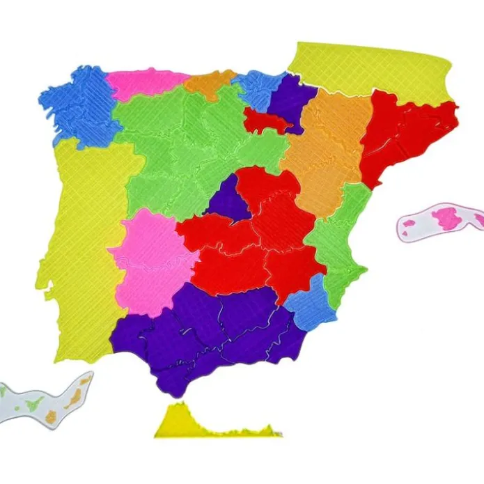 Puzle mapa provincias de España translúcido - Sumando Momentos