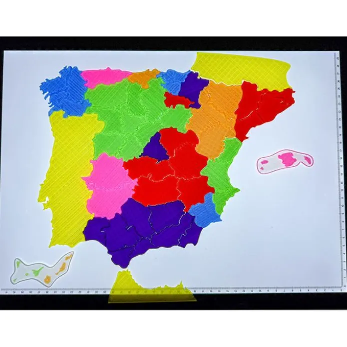 Puzle mapa provincias de España translúcido - Sumando Momentos