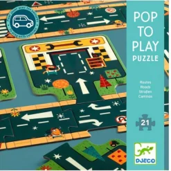 Puzle Pop To Play carreteras 21 piezas - Djeco