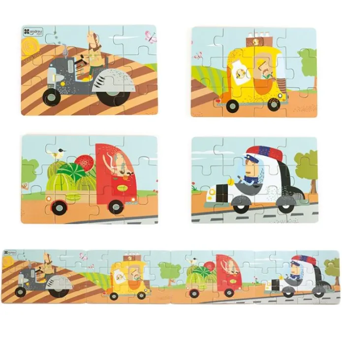 Puzles de madera Diorama Transport (4) - Andreu Toys