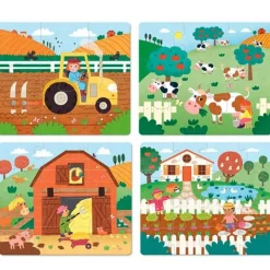 Puzles evolutivos de madera granja (4) - Vilac