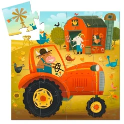 Puzle silueta Tractor 16 piezas - Djeco