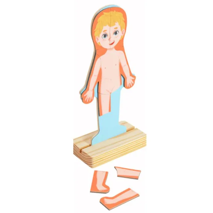 Puzles magnéticos cuerpo humano con soporte y tarjetas - Hape