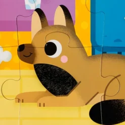 Puzle táctil con texturas Animales domésticos 20 piezas - Janod