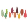 Árboles de madera de colores (10) - TickiT