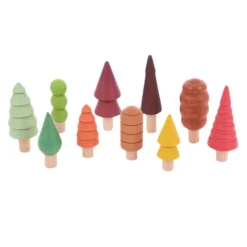 Árboles de madera de colores (10) - TickiT