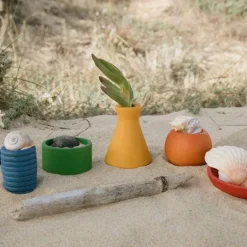 Recipientes de madera de colores Pots (6) - Grapat