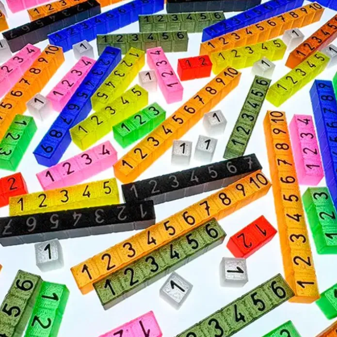Regletas cuisenaire translúcidas (100) - Sumando Momentos