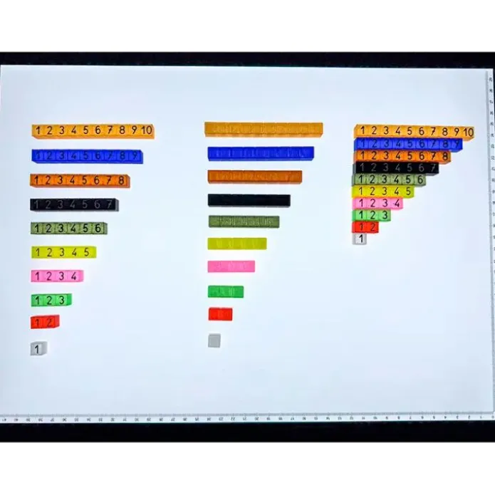 Regletas cuisenaire translúcidas (100) - Sumando Momentos