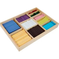 Regletas de madera de colores - Montessori
