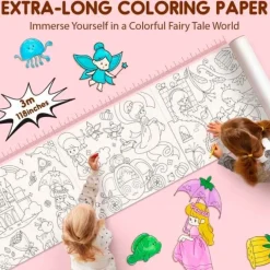 Rollo de papel adhesivo para colorear 3 metros Cuentos - Jarmelo