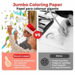 Rollo de papel adhesivo para colorear 3 metros Cuentos - Jarmelo