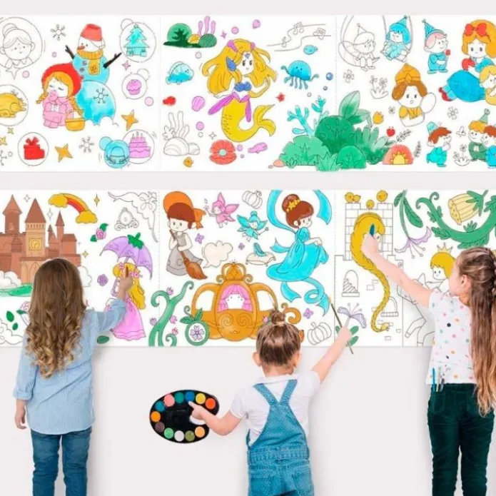 Rollo de papel adhesivo para colorear 3 metros Dinosaurios - Jarmelo