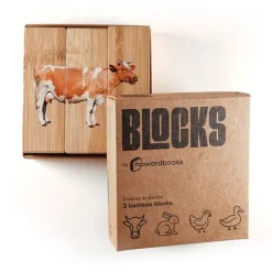 Rompecabezas 3 bloques de madera Animales de la granja - Nowordbooks