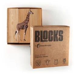 Rompecabezas 3 bloques de madera Animales selva - Nowordbooks