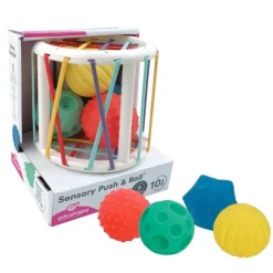Rueda con gomas y 4 pelotas sensoriales - Edushape