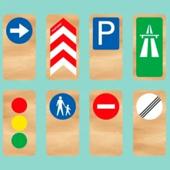 Señales de tráfico de madera (8) - Waytoplay