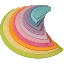 Semicírculos de madera colores pastel (11) - Grimm's