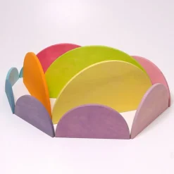 Semicírculos de madera colores pastel (11) - Grimm's
