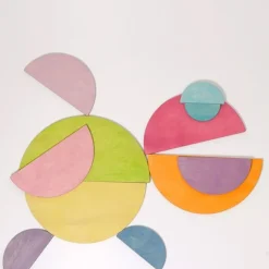 Semicírculos de madera colores pastel (11) - Grimm's