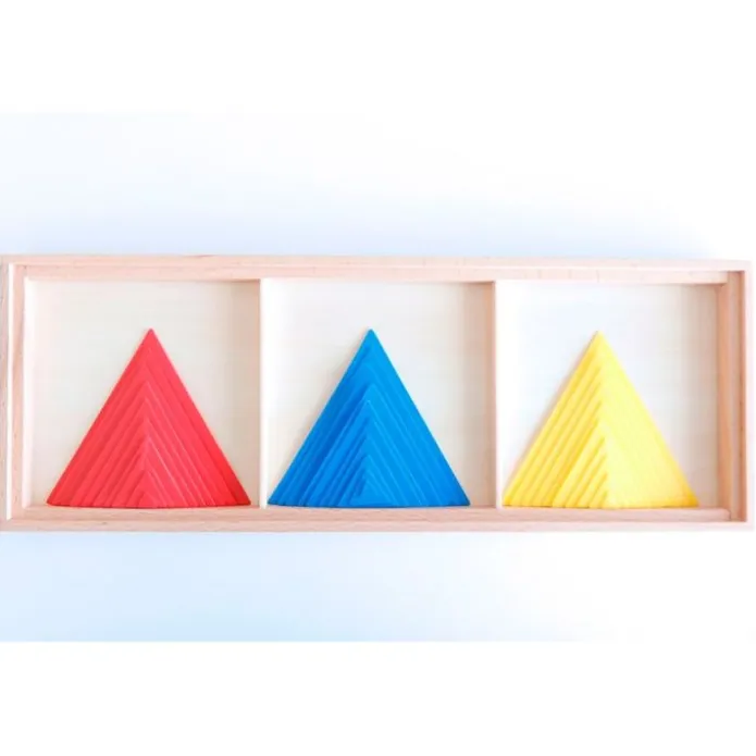 Set 3 cajas de madera para geometría ornamental - Montessori