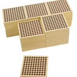 Set 45 cuadrados de madera de 100 - Montessori