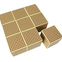 Set 9 cubos de madera de 1000 - Montessori