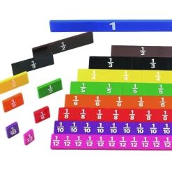 Set de 9 barras con fracciones - EDX Education