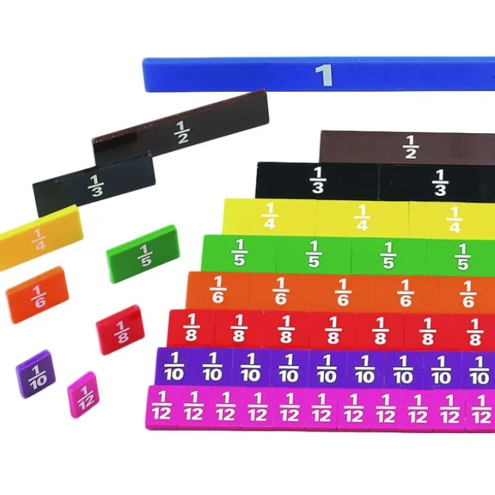 Set de 9 barras con fracciones - EDX Education
