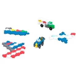 Set de 125 bloques de construcción y 12 actividades 2D y 3D Transportes - Plus-Plus