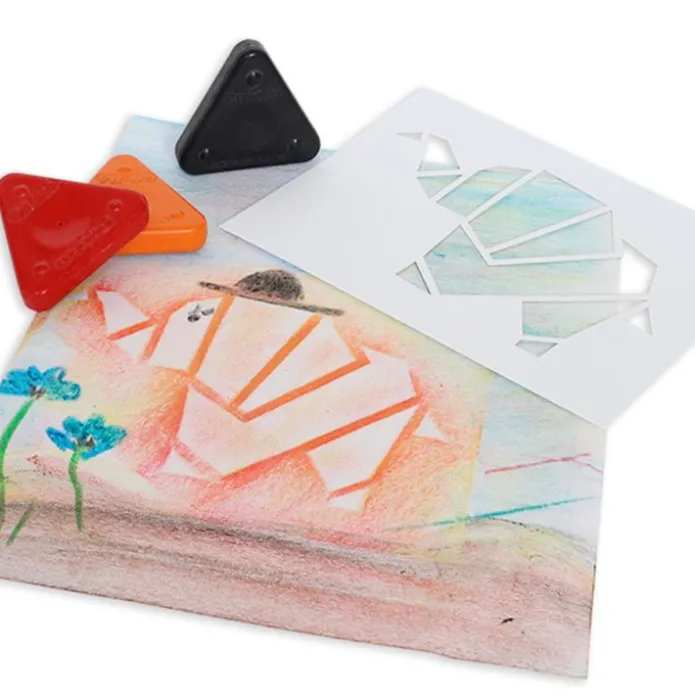 Set de 8 ceras triangulares ergonómicas y 6 plantillas - Primo
