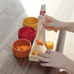 Set de clasificación de madera con 6 cuencos de colores - Grimm's