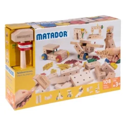 Set de construcción de madera Maker 108 piezas - Matador