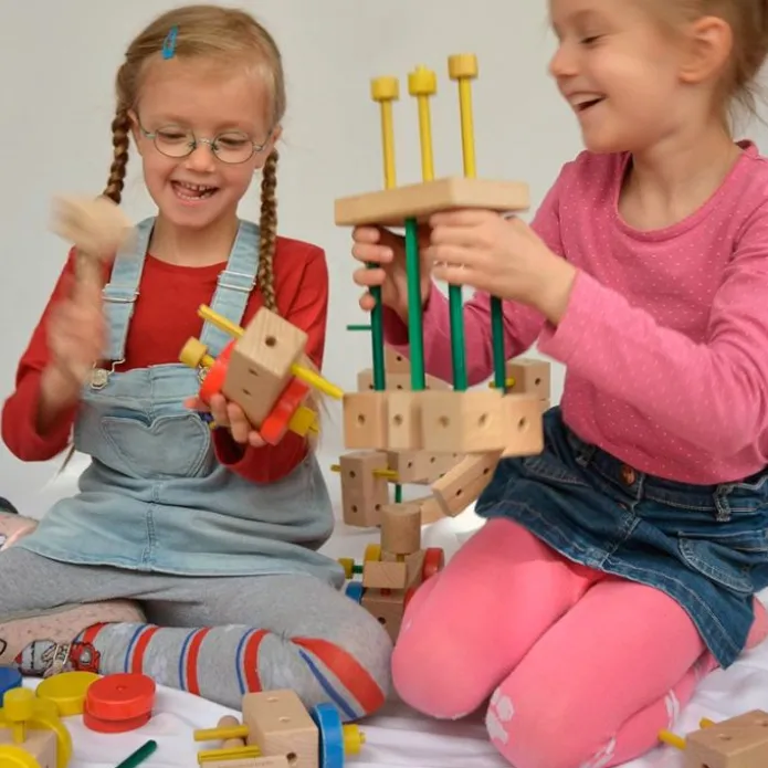 Set de construcción de madera Maker 70 piezas - Matador