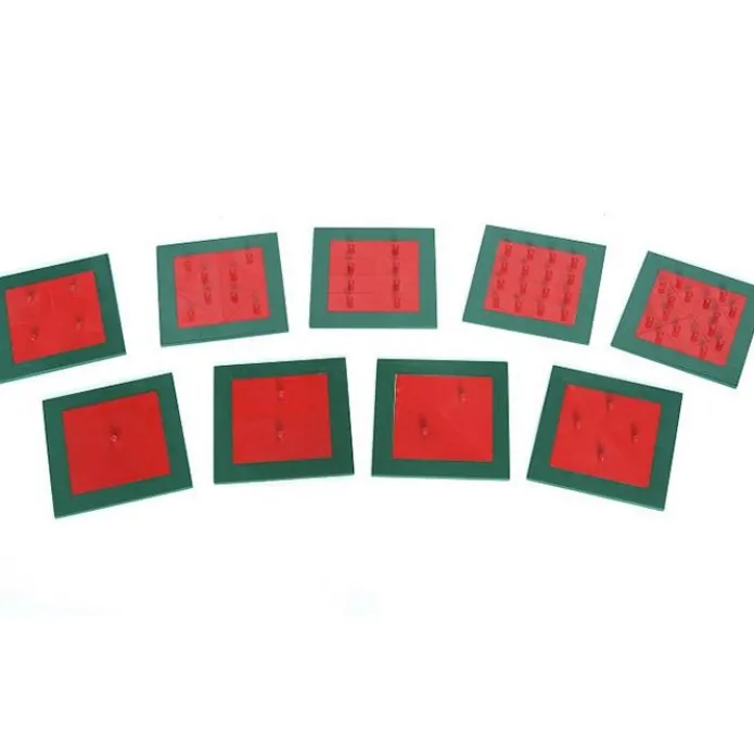 Set de 9 cuadrados de metal - Montessori