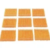Set de 9 cuadrados de 100 perlas doradas - Montessori