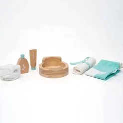 Set de cuidado de madera y tela para muñecas - Miniland