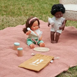 Set de de alimentación de madera para muñecas - Miniland