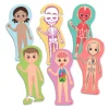 Set de 6 maxi puzles siluetas Descubre e identifica el cuerpo humano - Akros