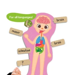 Set de 6 maxi puzles siluetas Descubre e identifica el cuerpo humano - Akros