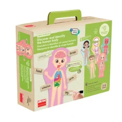 Set de 6 maxi puzles siluetas Descubre e identifica el cuerpo humano - Akros