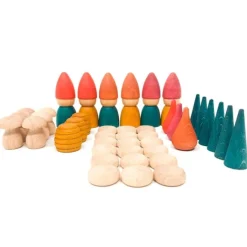 Set de muñecos Nins® Tomten y formas de madera - Grapat